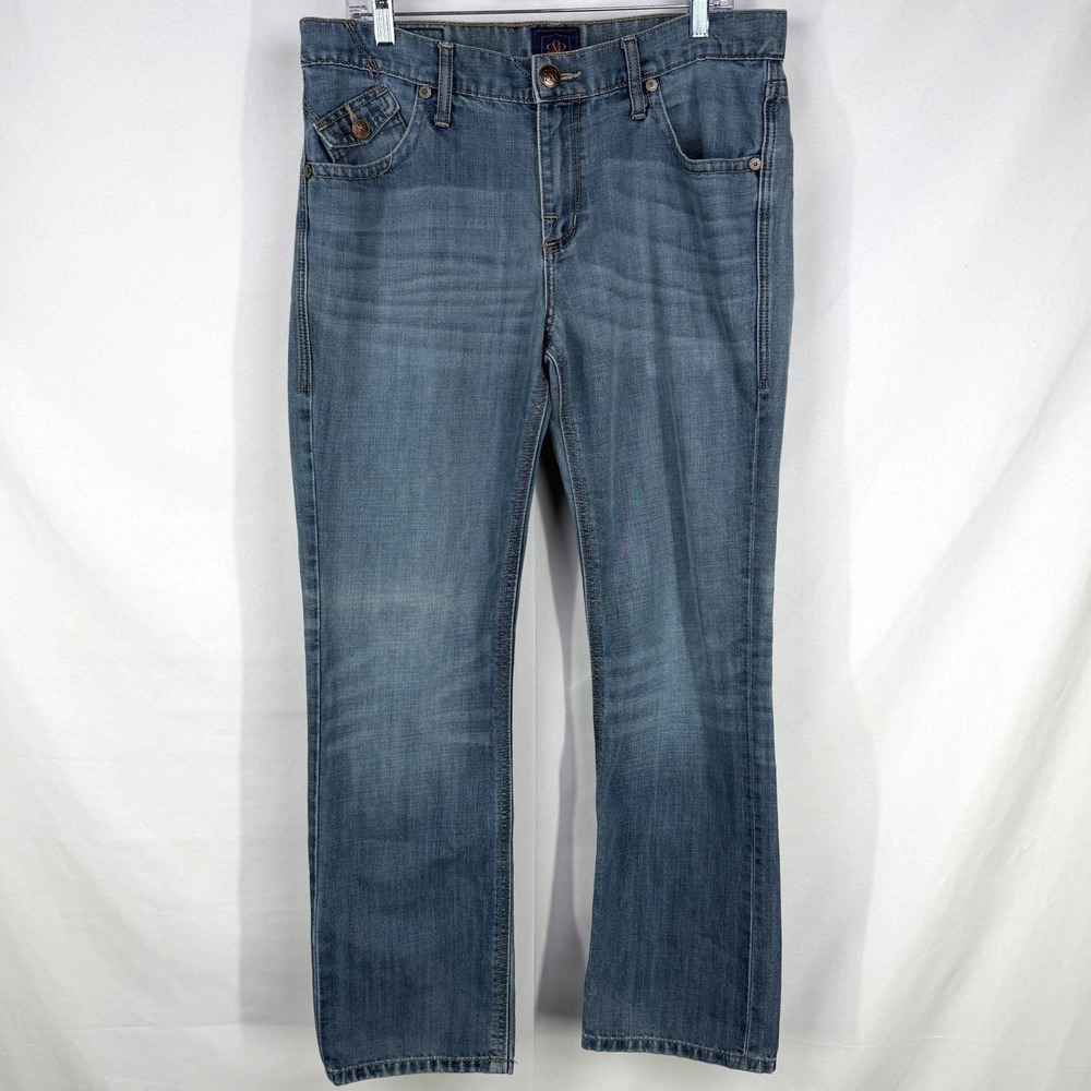 Rock & Republic Neil Jeans 33x32 Blue Embroidered Flap Pocket